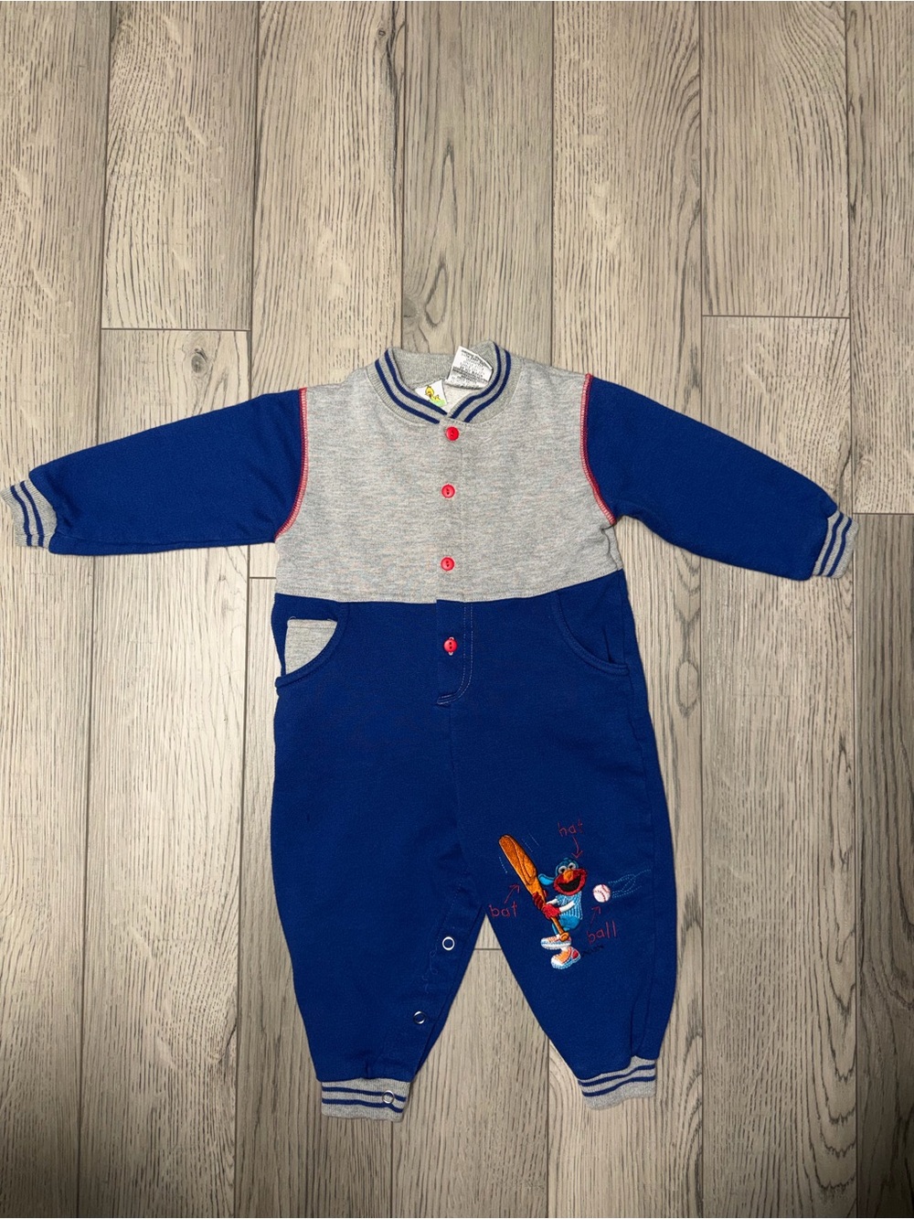 Vintage Sesame Street Elmo baseball romper